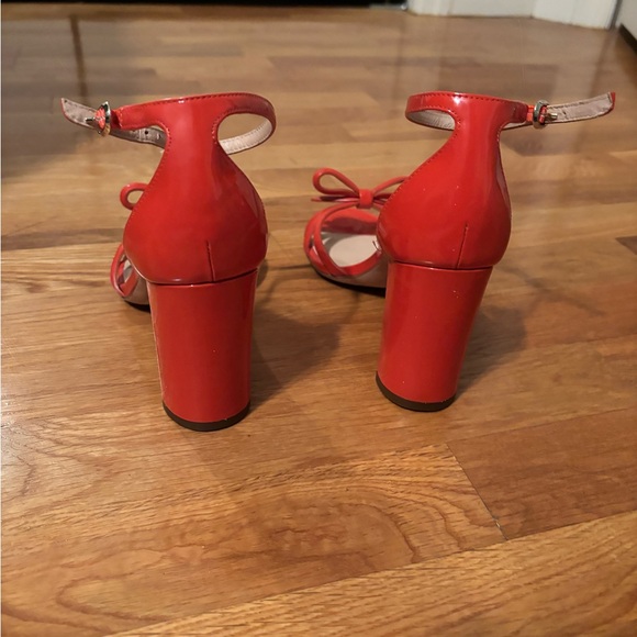 Kate Spade Bold Red Heels with Bow - Picture 3 of 4